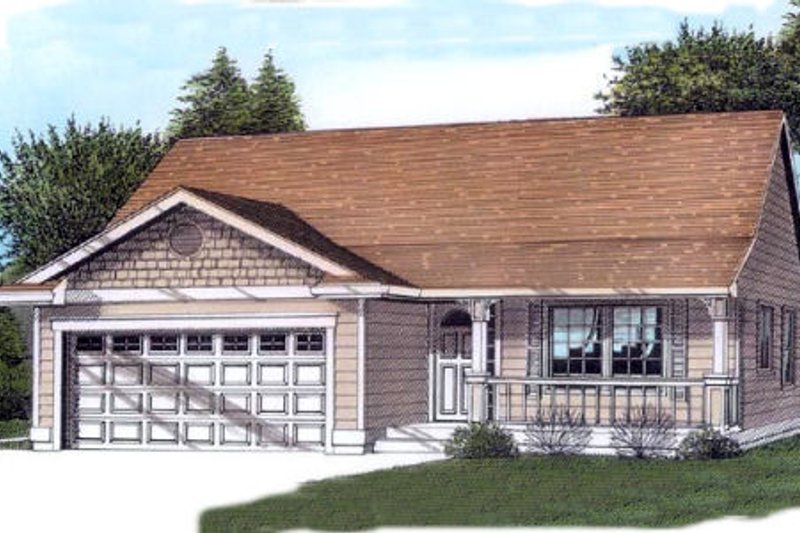 Traditional Style House Plan - 3 Beds 2 Baths 1195 Sq/Ft Plan #53-105