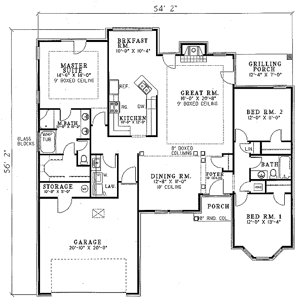 Dream House Plan - Traditional Floor Plan - Main Floor Plan #17-161
