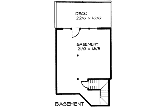 Floor Plan - Lower Floor for Traditional House Plan #303-379 - 3 bed, 2.5 bath