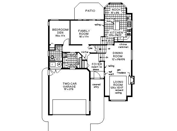 Home Plan - European Floor Plan - Main Floor Plan #18-266