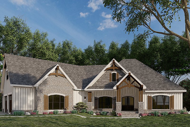 Home Plan - European Exterior - Front Elevation Plan #923-180