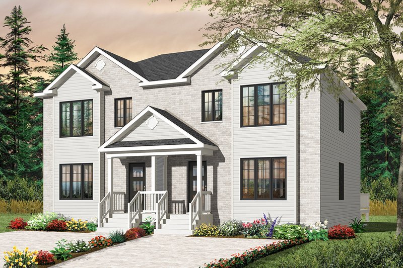 House Blueprint - Traditional Exterior - Front Elevation Plan #23-2411