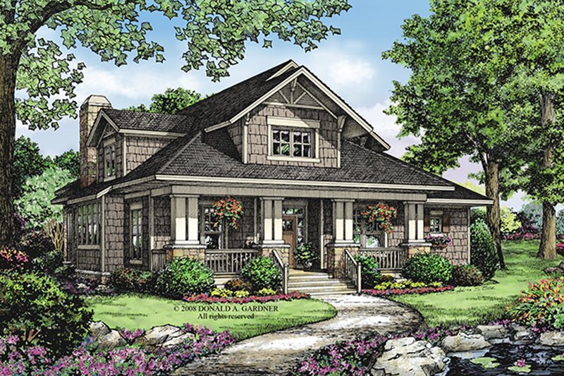 Bungalow Style House Plan - 3 Beds 2.5 Baths 1997 Sq/Ft Plan #929-38