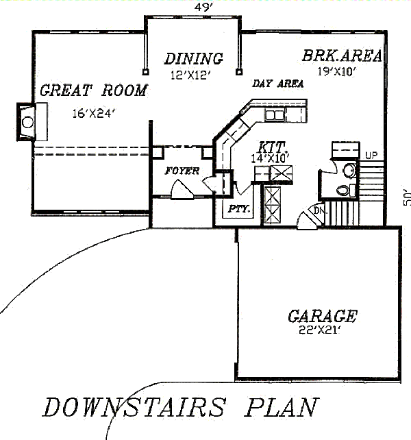 Traditional Floor Plan - Main Floor Plan #405-105