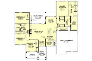 Floor Plan - Main Floor for Farmhouse House Plan #430-184 - 4 bed, 2.5 bath