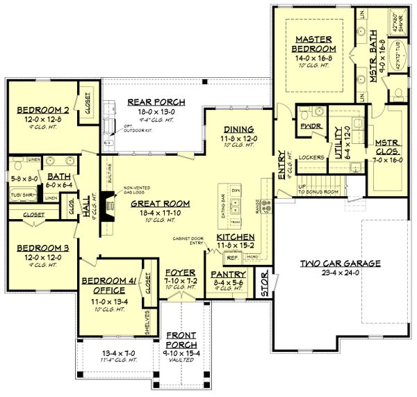 House Plan Design - Modern Floor Plan - Main Floor Plan #430-184