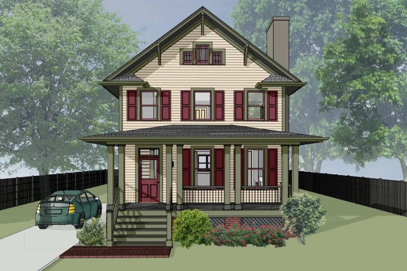 Traditional Style House Plan - 3 Beds 2.5 Baths 1648 Sq/Ft Plan #79-268