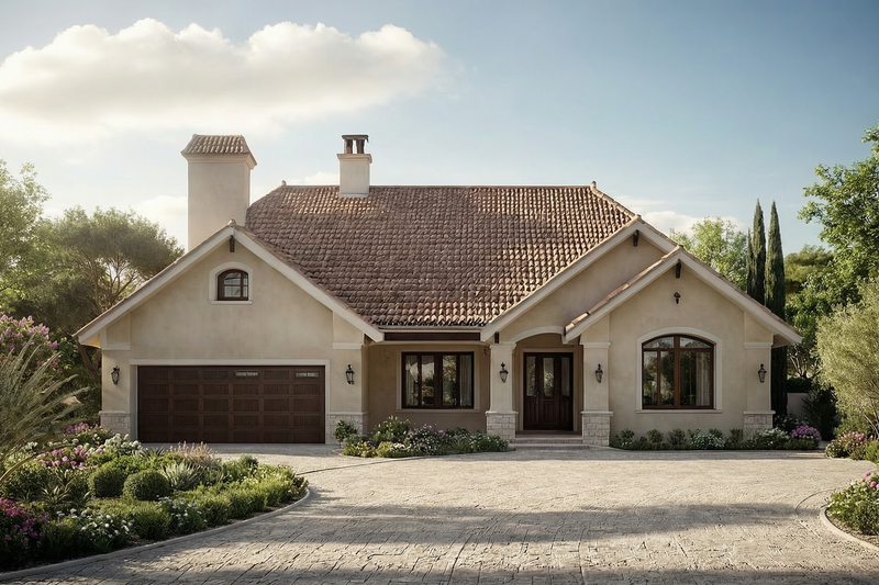 Architectural House Design - Exterior - Front Elevation 3 for Country House Plan #515-72 - 3 bed, 2 bath