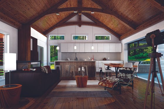 Interior - Kitchen for Contemporary House Plan #23-2316 - 2 bed, 1 bath