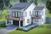 Contemporary Style House Plan - 3 Beds 3.5 Baths 2300 Sq/Ft Plan #932-1302 Exterior 