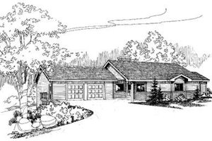 Ranch Exterior - Front Elevation Plan #60-379