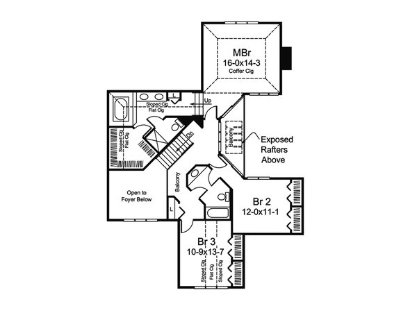 Dream House Plan - Contemporary Floor Plan - Upper Floor Plan #57-700