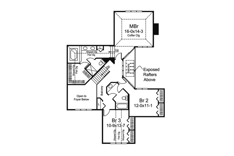 Dream House Plan - Floor Plan - Upper Floor for Contemporary House Plan #57-700 - 4 bed, 3 bath