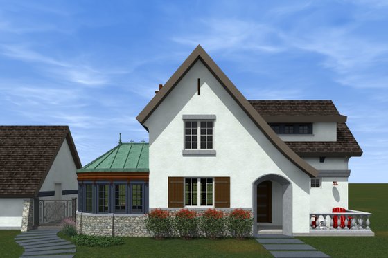 Exterior - Front Elevation for Traditional House Plan #933-2 - 3 bed, 2.5 bath