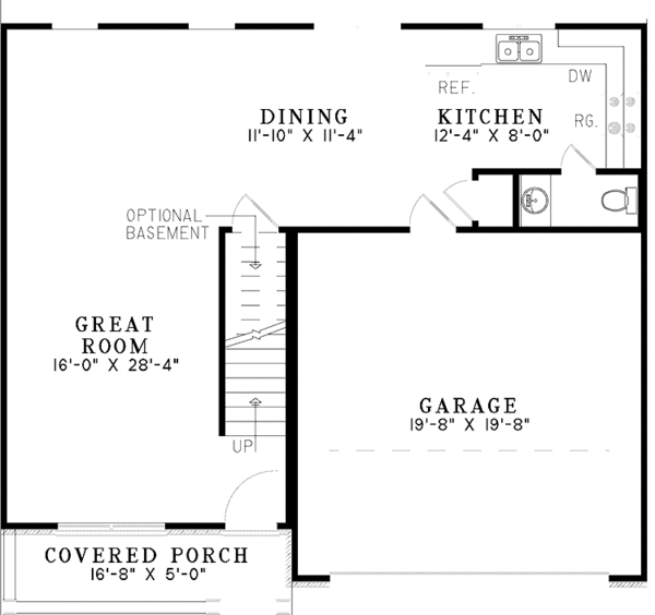 Architectural House Design - Country Floor Plan - Main Floor Plan #17-3074