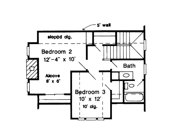 Home Plan - Country Floor Plan - Upper Floor Plan #410-3579
