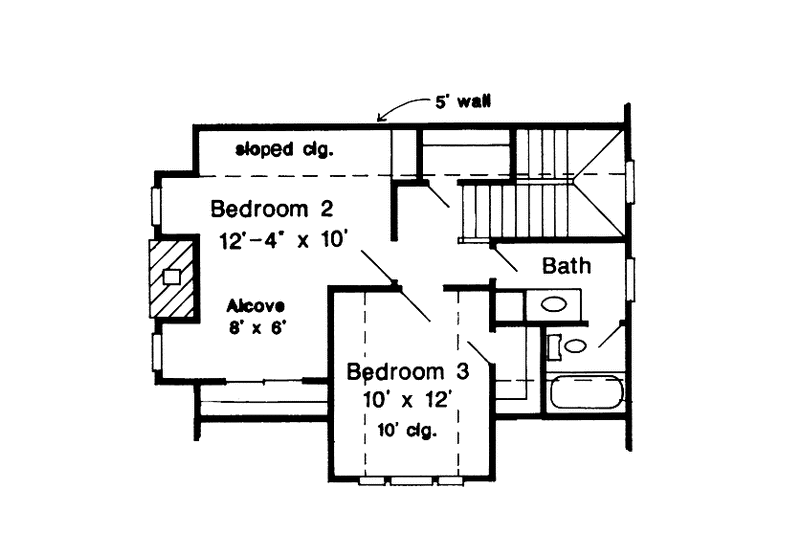 Home Plan - Floor Plan - Upper Floor for Country House Plan #410-3579 - 3 bed, 3 bath