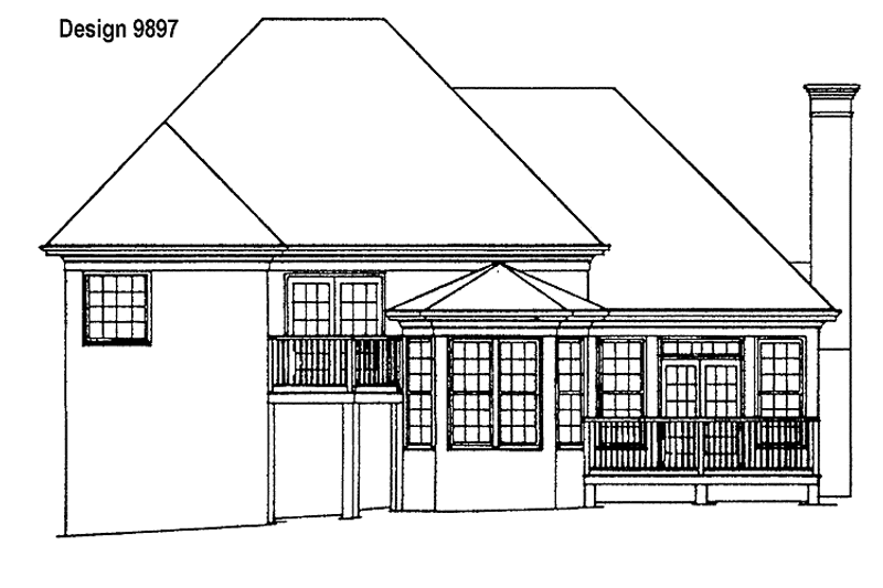 Home Plan - Exterior - Rear Elevation for Ranch House Plan #429-119 - 3 bed, 2 bath