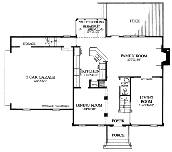 Home Plan - Classical Floor Plan - Main Floor Plan #137-314