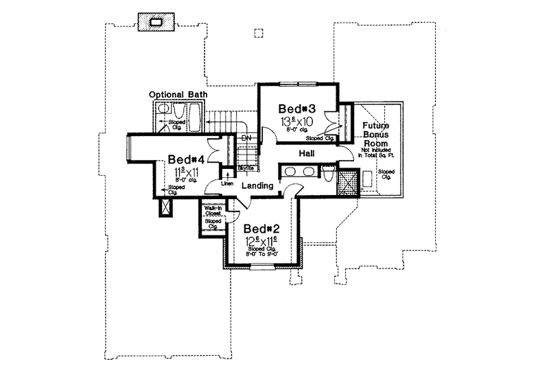 House Plan Design - Floor Plan - Upper Floor for Traditional House Plan #310-1015 - 4 bed, 2.5 bath