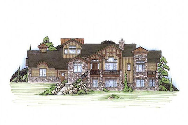 Architectural House Design - Craftsman Exterior - Front Elevation Plan #5-371
