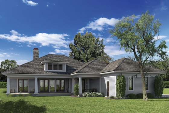 Exterior - Rear Elevation for Craftsman House Plan #930-543 - 4 bed, 3.5 bath