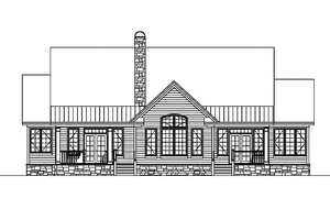 Exterior - Rear Elevation for Craftsman House Plan #929-578 - 3 bed, 2.5 bath