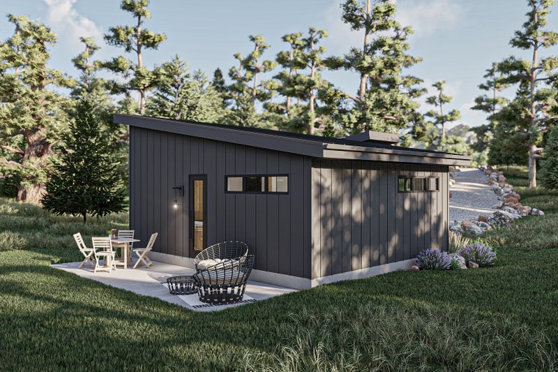 House Blueprint - Exterior - Other Elevation 1 for Modern House Plan #455-540 - 1 bed, 1 bath
