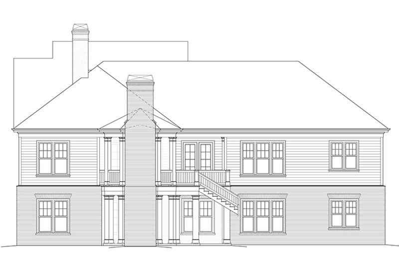 Home Plan - Exterior - Rear Elevation for Colonial House Plan #429-442 - 3 bed, 2.5 bath