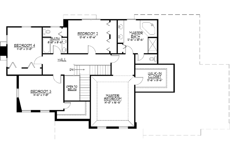 Home Plan - Floor Plan - Upper Floor for Country House Plan #978-21 - 4 bed, 2.5 bath