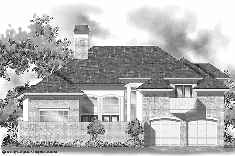 Home Plan - Exterior - Rear Elevation for Mediterranean House Plan #930-282 - 3 bed, 2.5 bath
