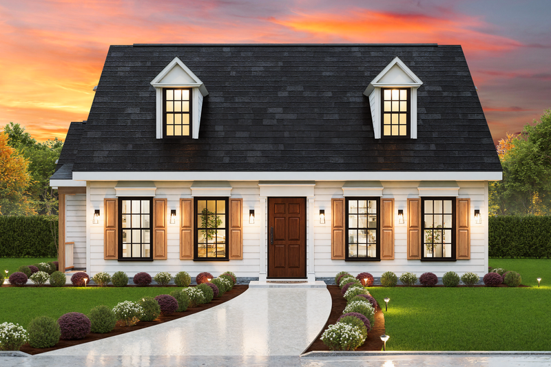 House Blueprint - Craftsman Exterior - Front Elevation Plan #54-645