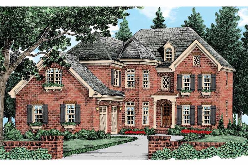 House Plan Design - Exterior - Front Elevation 3 for European House Plan #927-427 - 5 bed, 4.5 bath