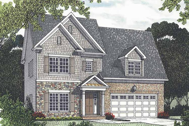 Home Plan - Exterior - Front Elevation 3 for Traditional House Plan #453-527 - 4 bed, 3.5 bath