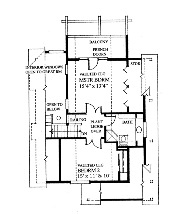 Architectural House Design - Cabin Floor Plan - Upper Floor Plan #118-167