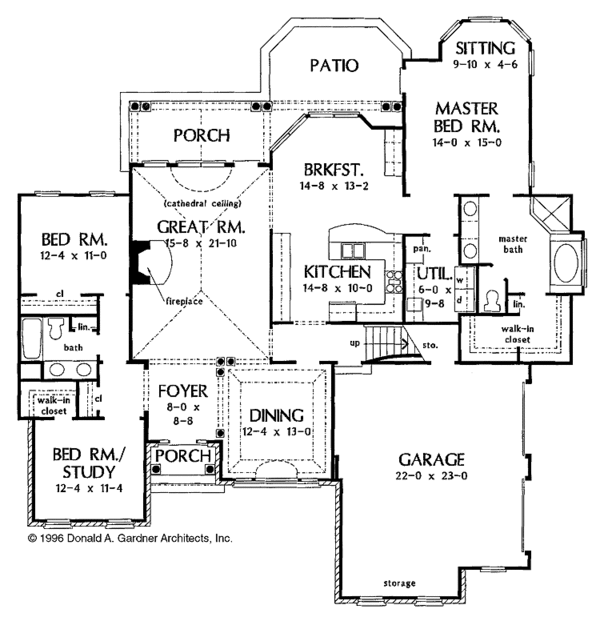 House Plan Design - Ranch Floor Plan - Main Floor Plan #929-274