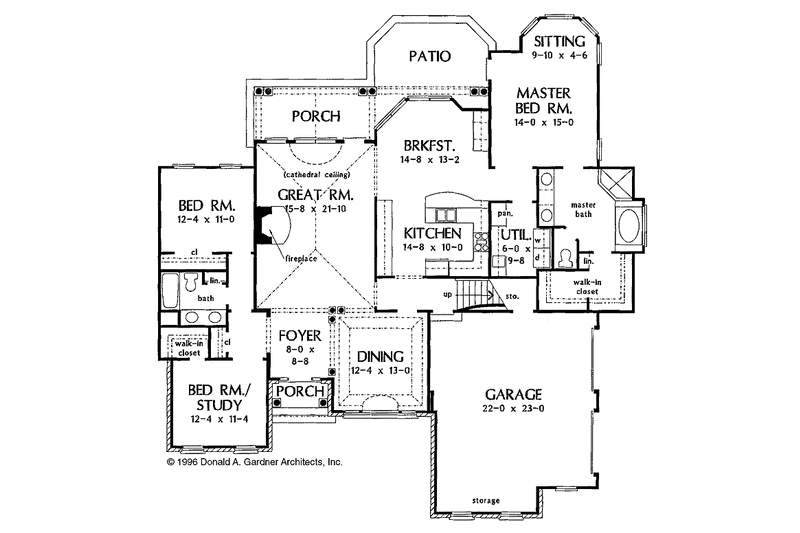 Home Plan - Floor Plan - Main Floor for Ranch House Plan #929-274 - 3 bed, 2 bath