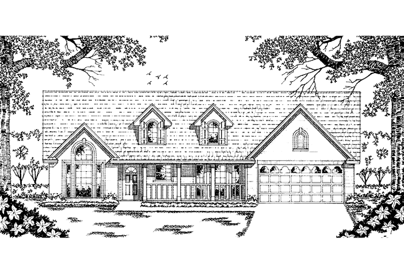 Architectural House Design - Country Exterior - Front Elevation Plan #42-569