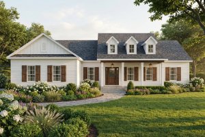 House Blueprint - Country Exterior - Front Elevation Plan #21-622