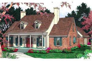 Southern Exterior - Front Elevation Plan #406-149