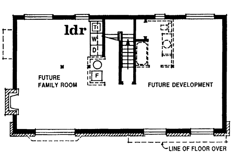 Dream House Plan - Floor Plan - Lower Floor for Traditional House Plan #47-780 - 3 bed, 1.5 bath