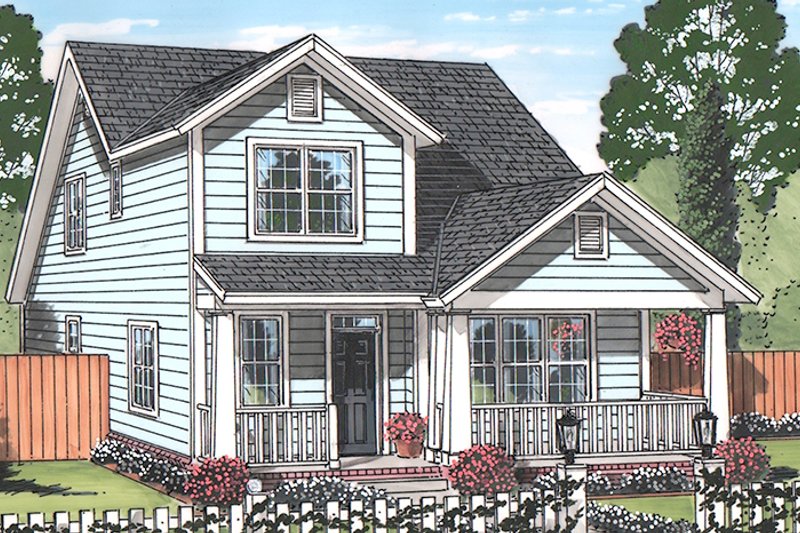Dream House Plan - Exterior - Front Elevation 3 for Country House Plan #513-2163 - 4 bed, 3.5 bath