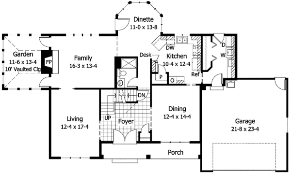 House Design - Classical Floor Plan - Main Floor Plan #51-892