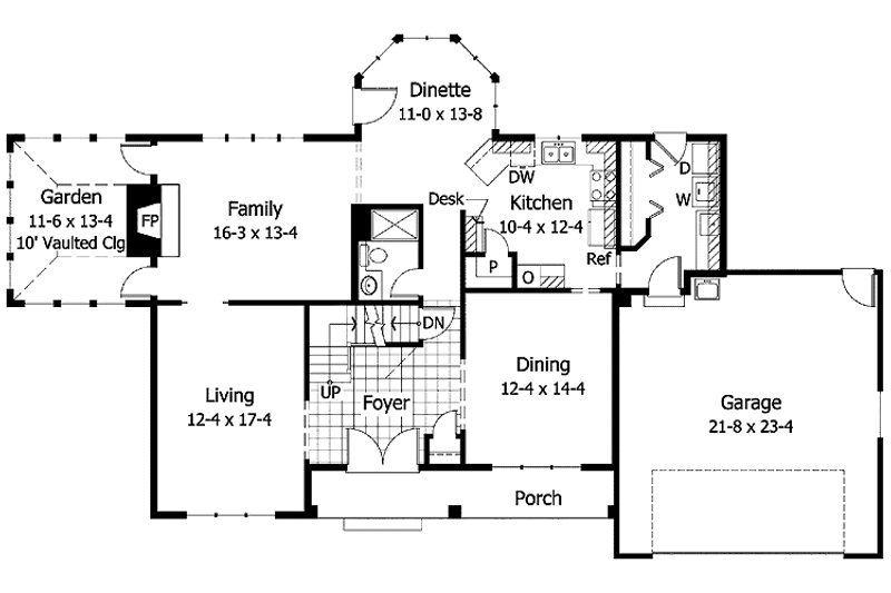 Home Plan - Floor Plan - Main Floor for Classical House Plan #51-892 - 3 bed, 3 bath