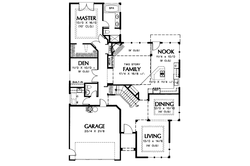 Home Plan - Floor Plan - Main Floor for Prairie House Plan #48-737 - 3 bed, 2.5 bath