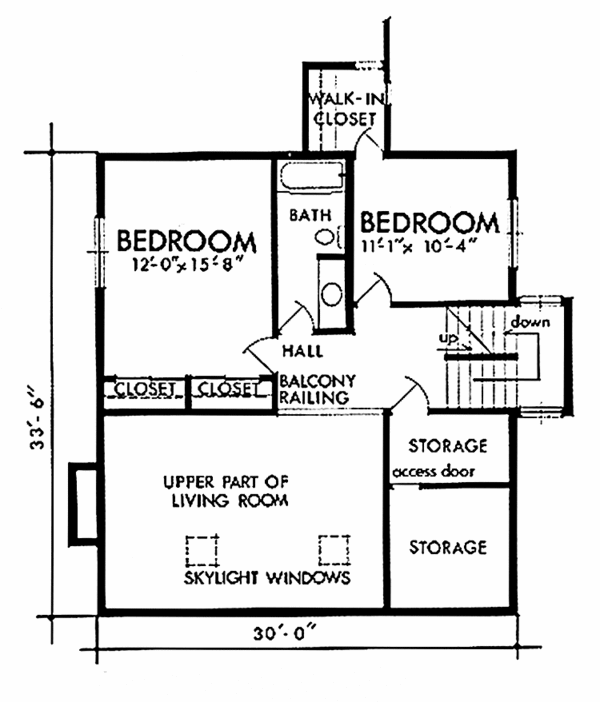 Home Plan - Prairie Floor Plan - Upper Floor Plan #320-1200