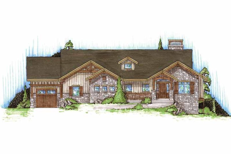 Home Plan - Craftsman Exterior - Front Elevation Plan #945-88