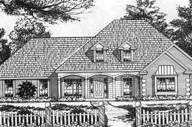 Architectural House Design - Traditional Exterior - Front Elevation Plan #40-378