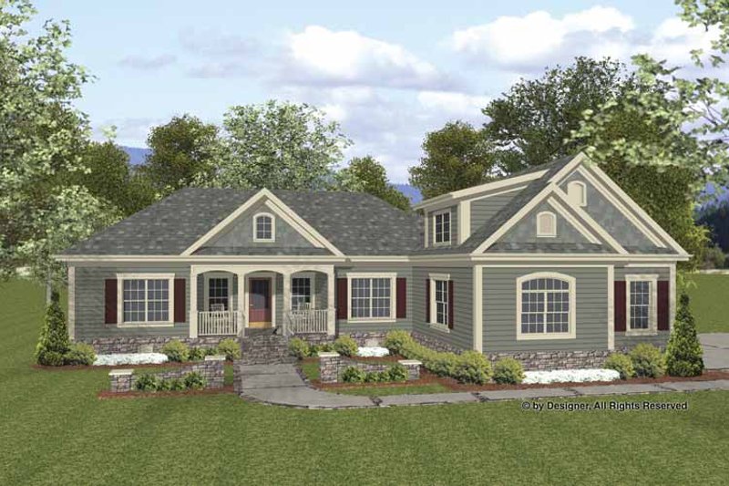 Home Plan - Traditional Exterior - Front Elevation Plan #56-677
