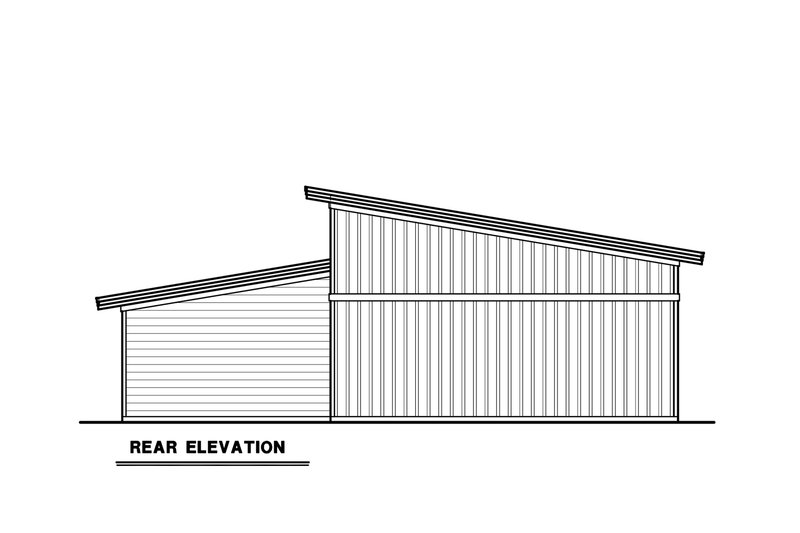 Architectural House Design - Exterior - Other Elevation 1 for Barndominium House Plan #1070-241 - 1 bed, 1 bath